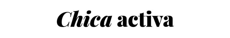 Chica activa